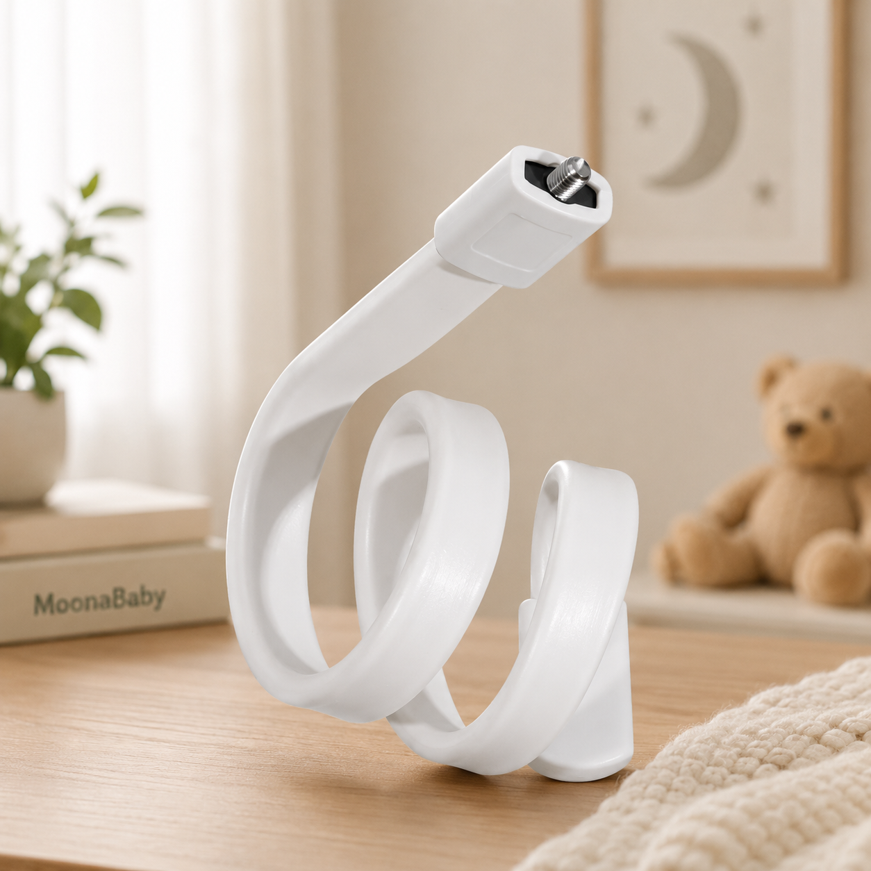 MoonaBaby Flexible Camera Mount — Adjustable Gooseneck Stand for Baby Monitors